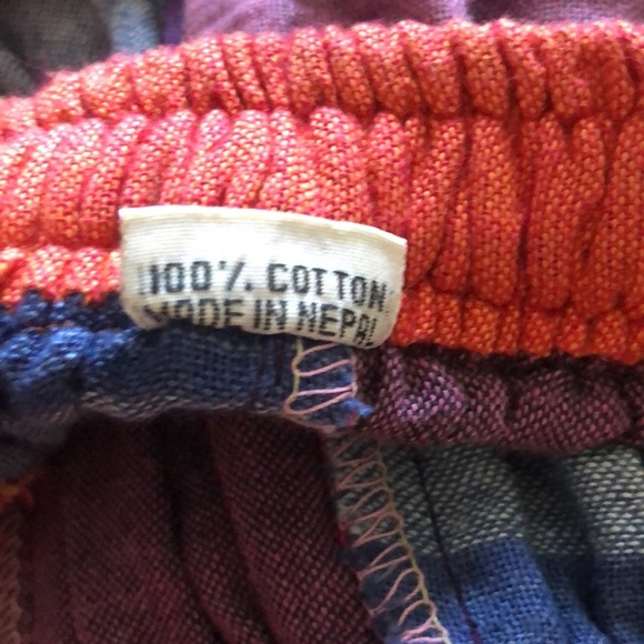 Boho Floral Patchwork Handmade Embroidered in Nepal Cotton  Maxi Skirt S-M - Picture 10 of 10